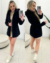 Parka Lã Batida Ingrid Preto